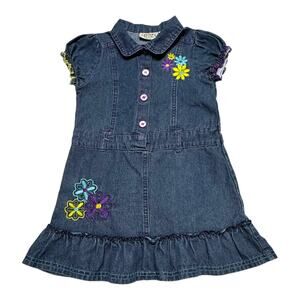 Carter's Embroidered Flower Denim Dress 5